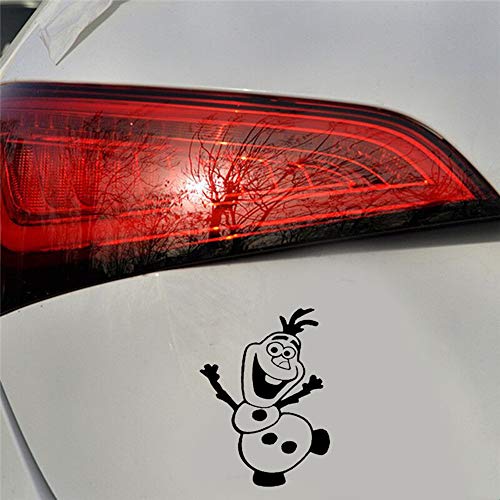 11X15Cm Drôle Olaf Bonhomme De Neige Autocollant De Voiture Élégant Moto Stickers Pour Voiture Fenêtre Autocollant noir