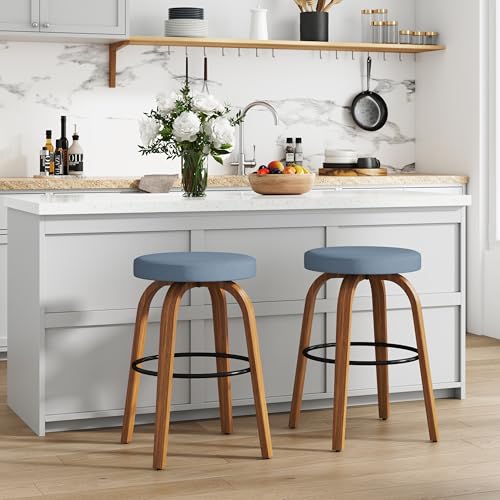 GREHOME Swivel Bar Stools Set of 2, 26