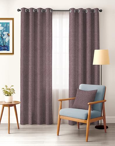 Image of Casableu Twillbone Digital Print 85% Blackout Curtains for Door /Window, Thermal Insulated, Tie Back, Wider Width 50 in, Eyelet Curtains for Living Room /Bedroom (Stone 7 ft Set of 2)