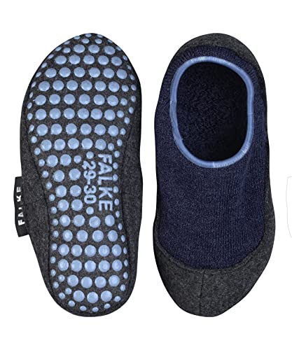 FALKE Unisex-Child Stopper Socks Cosy Slipper K Hp Wool Nubs on the sole 1 pair, Blue Darkblue 6681, 25/26 EU, Blue Darkblue 6681, 25/26 EU4