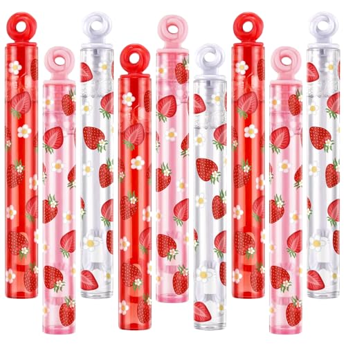 Rotatingpals 32 Pcs Strawberry Bubble Wands Sweet Berry Bubble Wand for Party Favors Adult Summer Activity Birthday Party Goodie Bag Stuffers Gifts Wedding Supplies