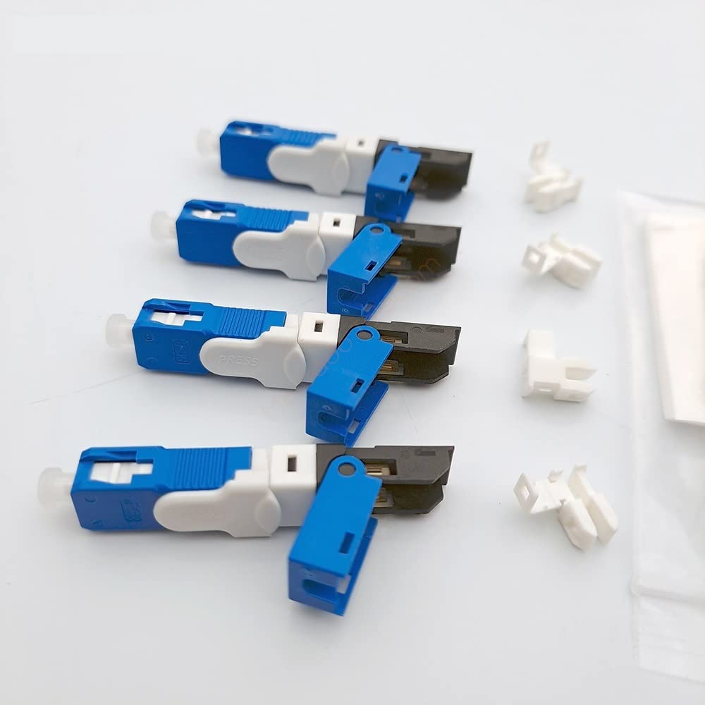 Genérico 100, 200 unids/lote FTTH ESC250D SC APC & Conector rápido de fibra óptica monomodo SC UPC Conector rápido óptico FTTH SM (Color : 300pcs SC APC)
