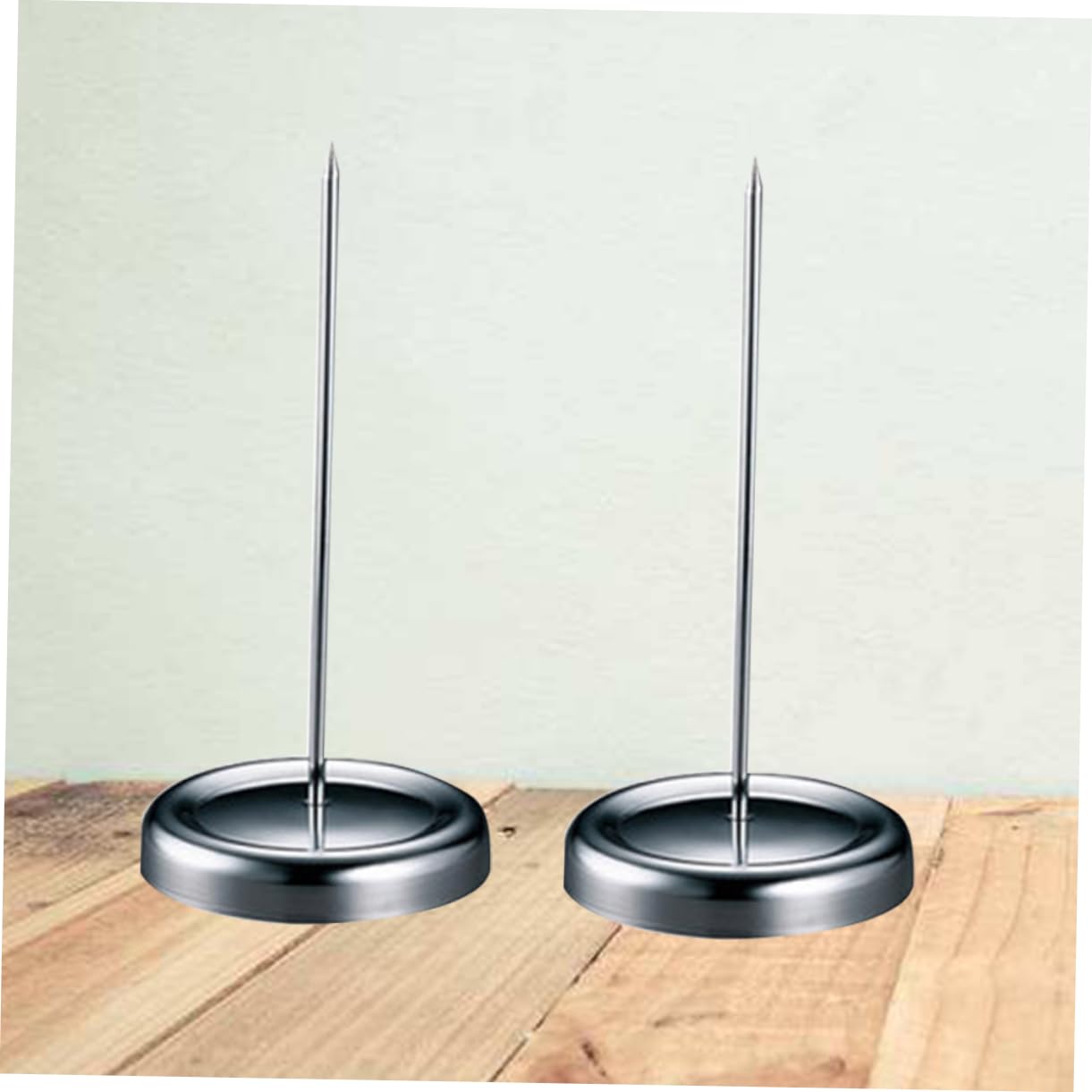 HOMSFOU 3-Piece Stainless Steel Menu Summons Fork for Office Home Kitchen Bill Holder Memo Holder Receipt Needle Folder Restaurant Accessory