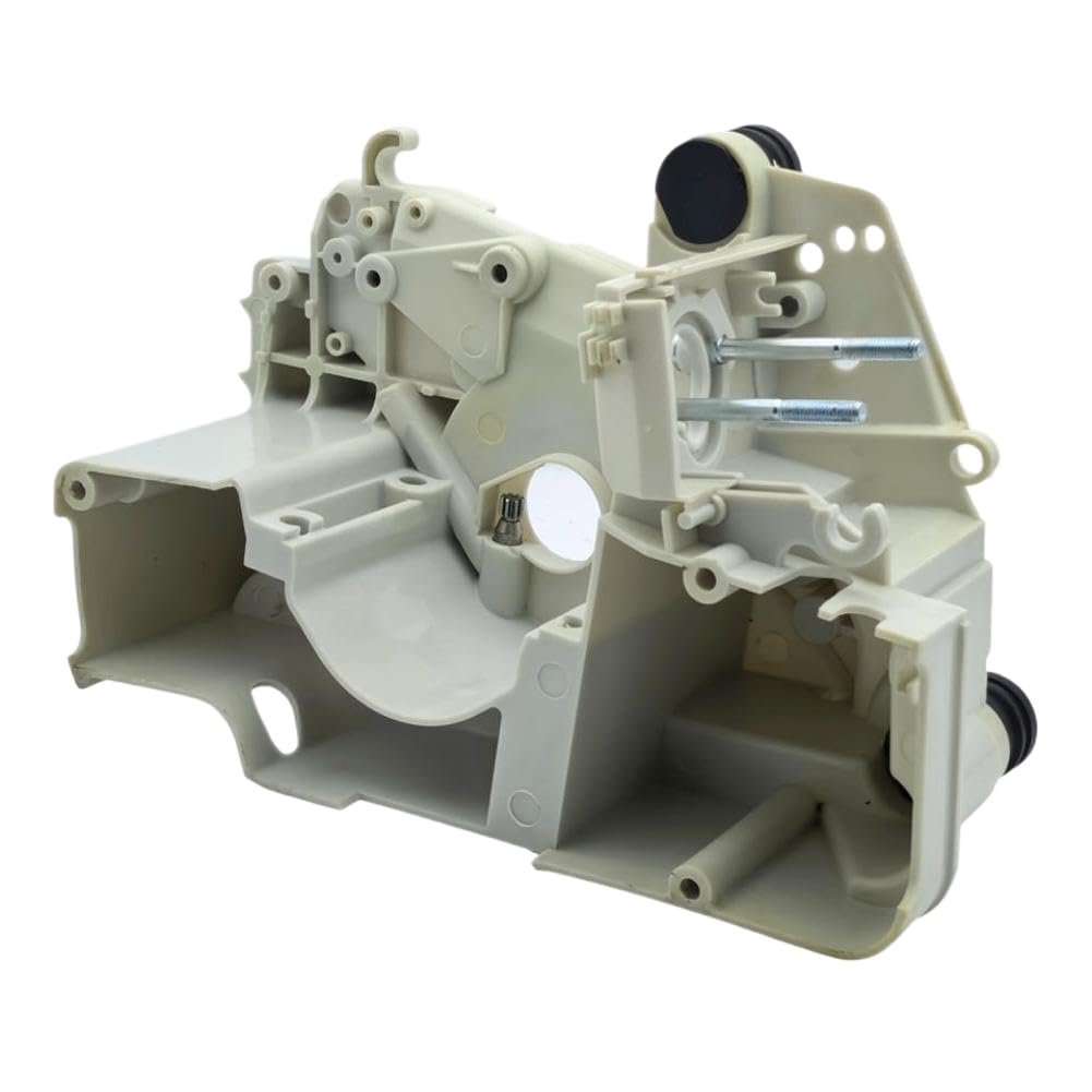 Carcasa del motor del cárter con ajustador del tensor de cadena Compatible con motosierra MS170 MS180 MS 170 180 017 018