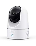 Indoor Cam E220, Camera for home Security, Pan & Tilt, Dog/Pet Camera, 2K Wi-Fi Plug-in, Motion Tracking, Motion Only Alerts, Night Vision, HomeBase 3 Compatible, Voice Assistant Support