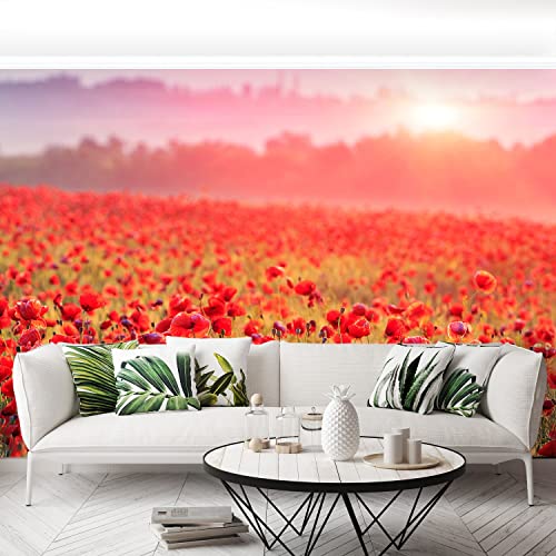 Papier peint adhésif Tulup 250x104cm lavable et résistant coquelicots - 3