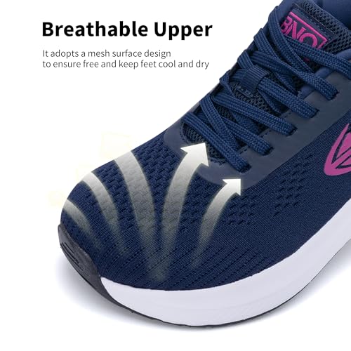 Wide Toe Box Arch Support Walking Shoes for Women Slip On Tennis Sneakers Plantar Fasciitis Orthotic Comfortable Fashion Shoes US 6-114
