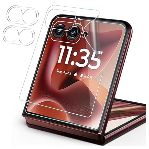 Anbzsign [2 Pack] for Motorola Razr 60 Ultra/Motorola Razr Ultra 2025 / Moto Razr+ / Plus 2025 Front Screen Protector and Camera Lens Protector, Flexible Film 3D Touch HD Clear Case Friendly.