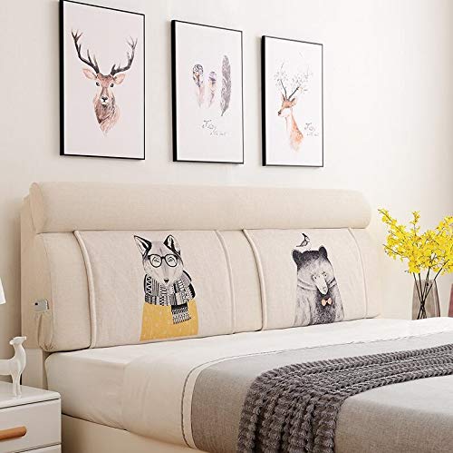 DWWSP Bedside Soft Cover Waist Pillow Mattress Cushion Bedroom Living Room Tatami Environmentally Friendly Sponge Linen Hardware Zipper Removable Multi-color And Multi-size Optional