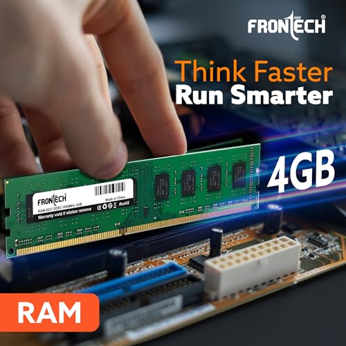 Image of Frontech DDR3 Desktop RAM | 1600 MHz | 4GB | Stable Compatibility | Data & Performance Protection | 3-Year Limited Warranty (RAM-0027)