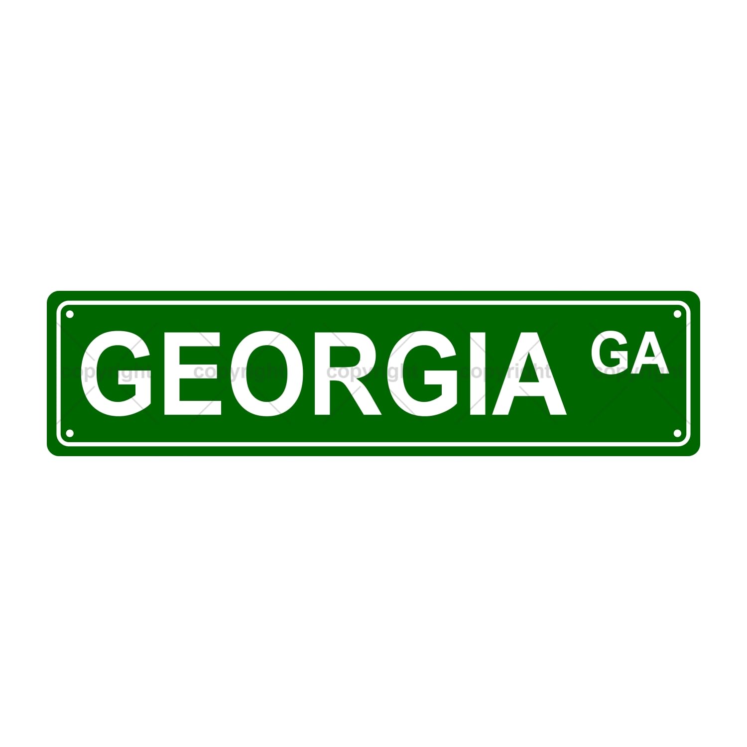 Georgia GA American States and Territories Metal Tin Street Sign Bar Cafe Garage Cave Home Room Wall Bathroom Farmhouse Garden Porch Patio Decor,4x16 Inch