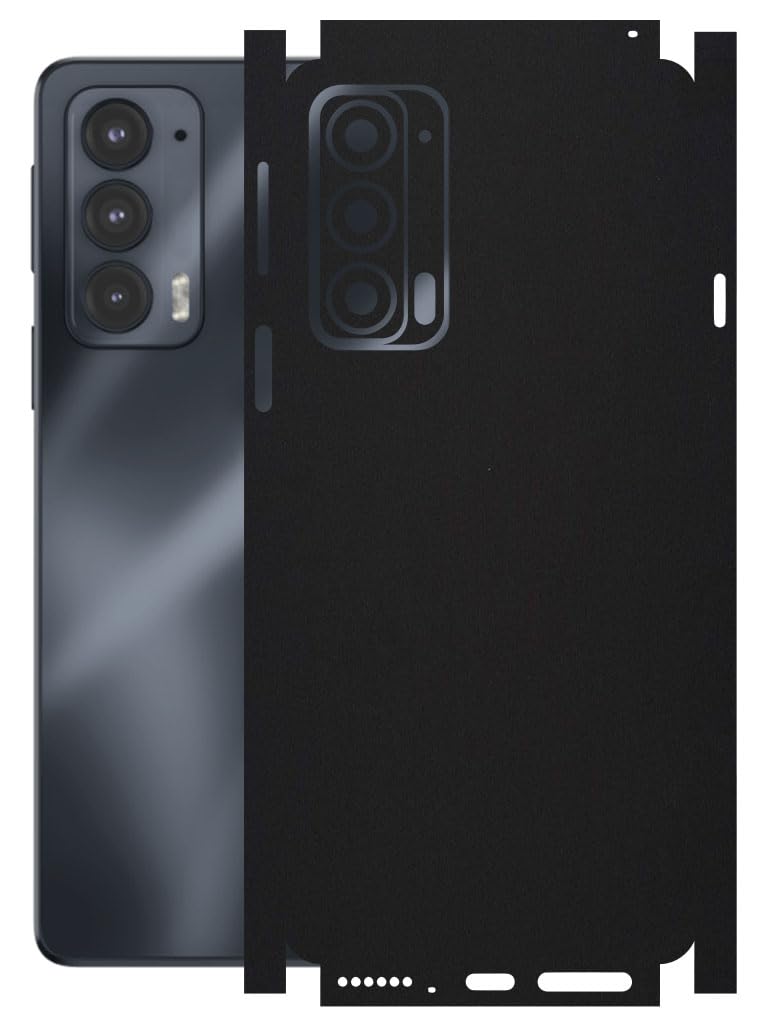 AtOdds - Full Body Back Screen Guard Protector Film - Lamination Wrap Skin Sticker for Moto Edge 20 (5G) | Scratchproof Matte Finish (Design - Matte Black)-image-21