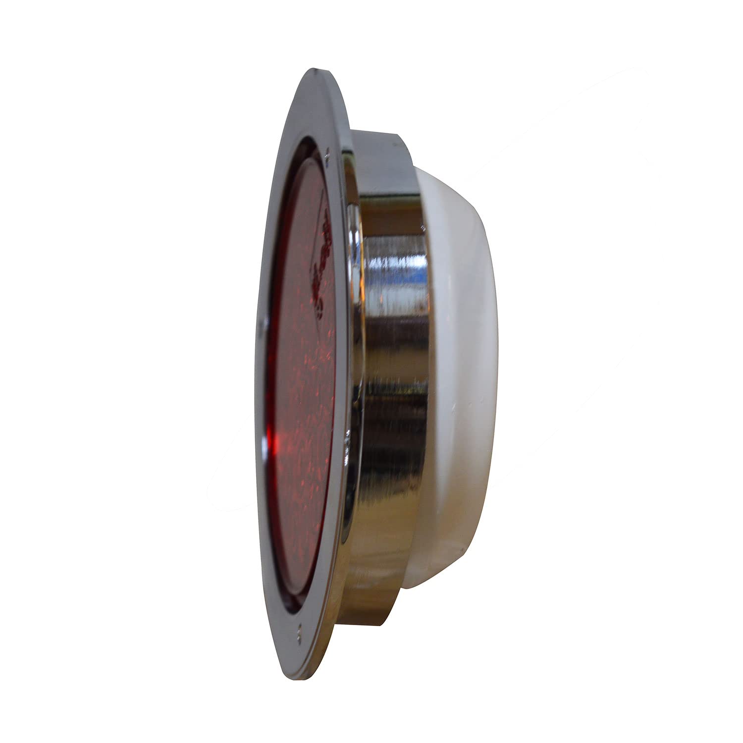 Rotondo 4" LED Rosso Coda Stop Lampada Luce per Trattori Carrelli Trailers Plastica Telaio (2 Pezzi 12000105T