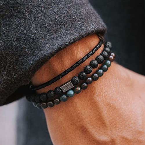 Pulsera de Piedra Natural Tiger Eye para Hombre 8MM miniatura 2