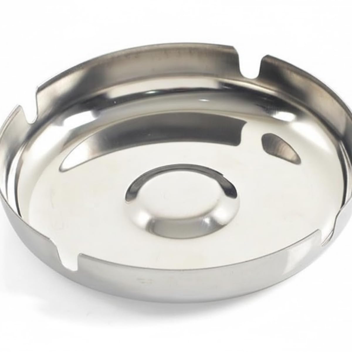 Paslanmaz Çelik Metal Küllük – 12 cm Yuvarlak, Kapaklı ve Dayanıklı Tasarım (Model-2 Kapaksız)