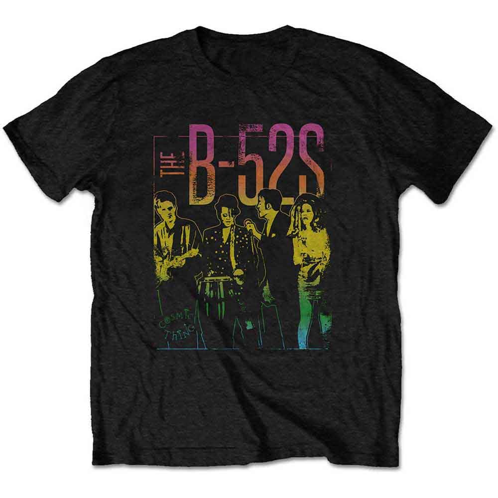 B52s T Shirt Cosmic Thing Band Logo Official Unisex Black XL