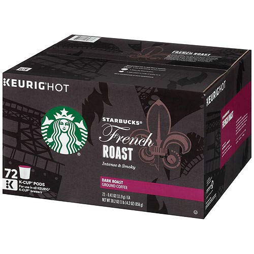 Starbucks French Roast K Cup Dark Roast Coffee K Cup Pods, 72 ct.,, 30.2 Oz (), 30.2 Oz