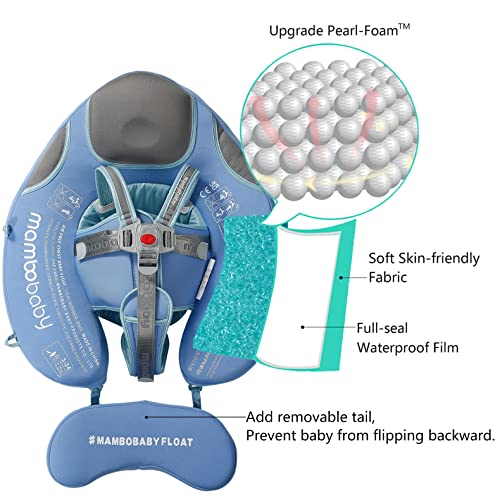 image for HECCEI Mambobaby Float Baby Shark Swim Float with Canopy, Non-Inflatab