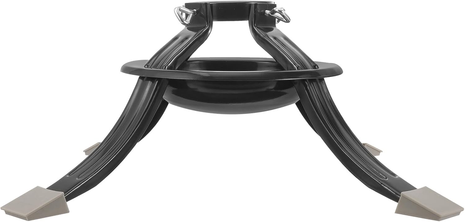 Sturdy Metal Xmas Tree Base Stand Green Iron Christmas Tree Holder Rack Smooth Polished Surface Secure Support