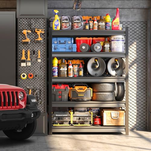 Metallitrend GARAGE SHELVING 72 Inch H, 3000 Lb. Heavy Duty Storage Shelving Unit | Adjustable 5-Tier Metal Garage Storage Shelves thumb #1