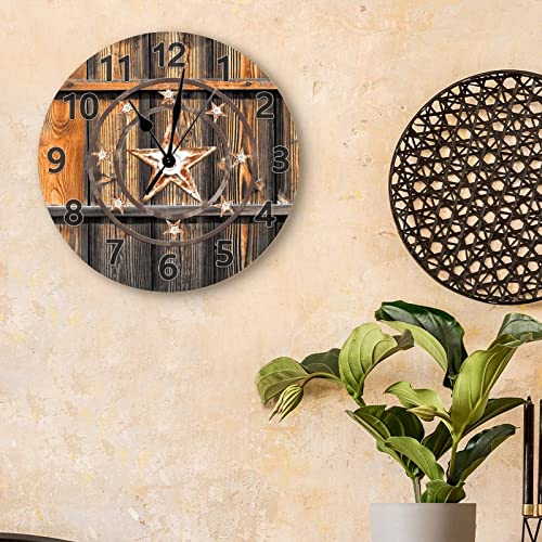 Horloge murale à piles facile à installer pour décor rustique rétro - 5
