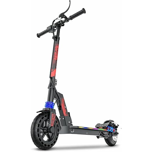Electric Scooter for Adults, Teens& Big Kids with Dual Suspension, 350W Motor Up to 19Mph & 18 Miles, Maintenance-Free Honeycomb Tires, Smooth Commuting Escooter with Dual Braking & LCD Display