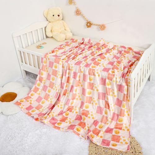 Image of Baby Blanket for Boys Girls, Super Soft Double Layer Mink Blankets with Dotted Backing, Lattice Sun Toddler Newborn Nursery Bed Blanket, Multicolor Printed Blanket, 50 X 60 Inches