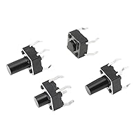 Vista 7 de Interruptor táctil de botón pulsador micro momentáneo interruptor 10 valores 0.236x0.236 in 4 pines 180 piezas kit surtido interruptores pulsadores