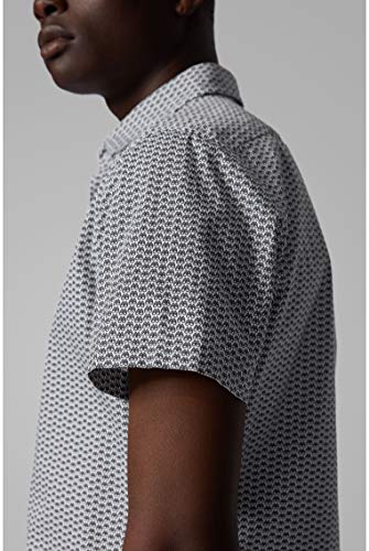 BOSS Rash Camicia, Bianco (White 100), Medium Uomo...