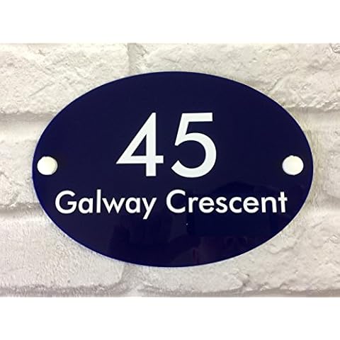 Premier Quality Acrylic Modern House Sign Plaque | Choice of Fonts and colours | Personalised House number | street name Cover