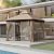 10' X 12' Outdoor Hardtop Gazebo Wooden Finish Coated Aluminum Frame Gazebo with Galvanized Steel Double Roof Permanent Metal Pavilion with Curtains and Netting - Wood Brown