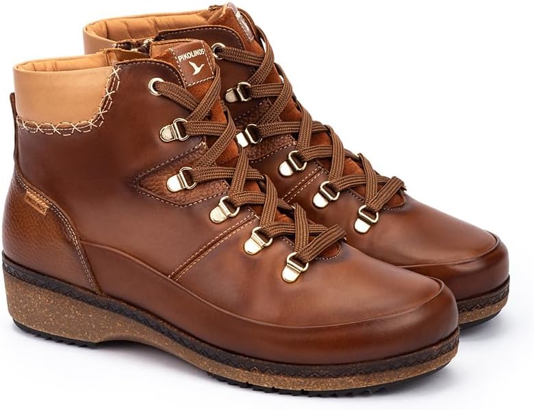 PIKOLINOS womens Pikolinos Flat Ankle Boots Leather Granada for Woman Color Cuero - Image 2