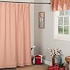 VHC Brands Sawyer Mill Red Decorative Farmhouse Ticking Stripe Shower Curtain with Buttonholes 72×72