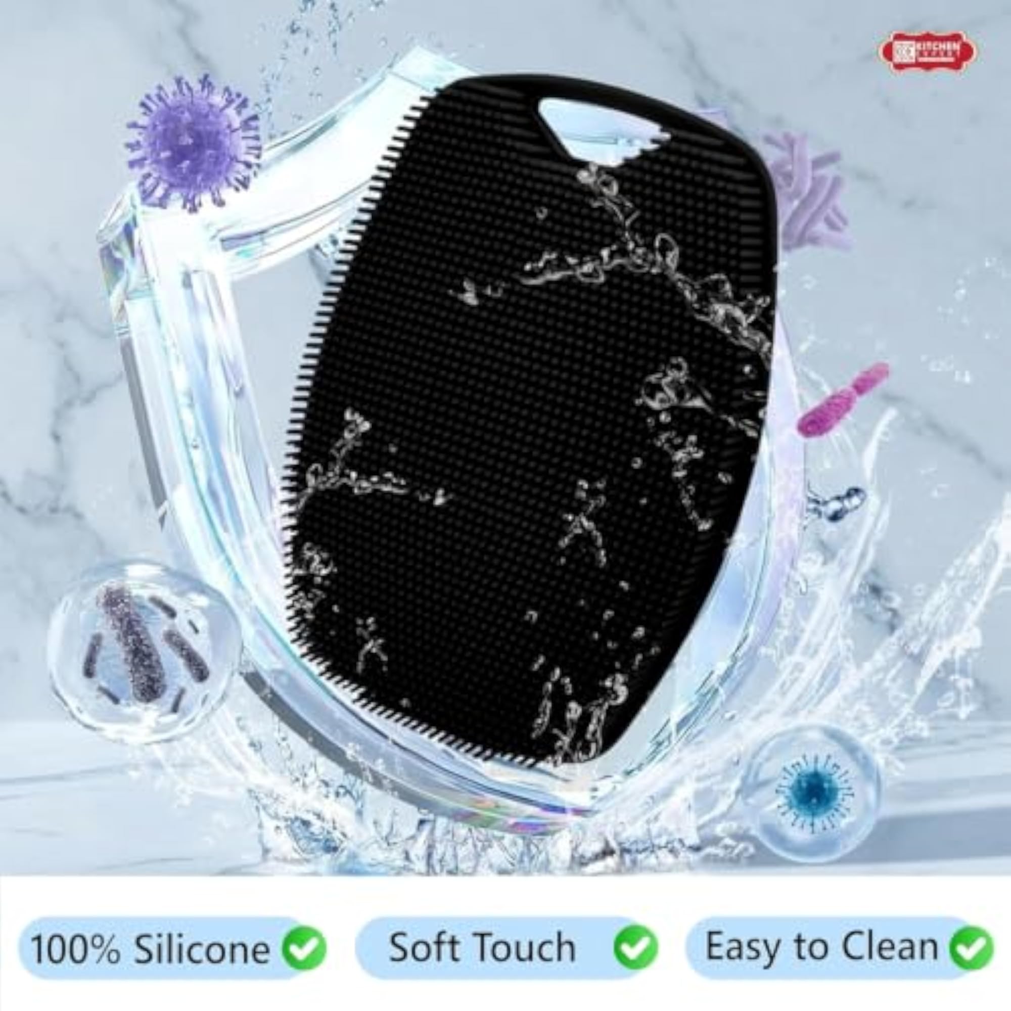 Silicone Body Scrubber with Ergonomic Handle