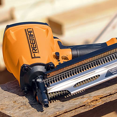 Freeman G22183CLW 2nd Generation Compact Lightweight Pneumatic 21-Degree 3-1/4" Framing Nailer with Adjustable Metal Belt Hook and 1/4" NPT Air Connector