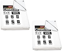 Vista 71 de Mytee Products Lona de lona marrón oscuro de 6 x 8 pies de 12 onzas, resistente al agua y transpirable, lonas resistentes, cubierta de lona