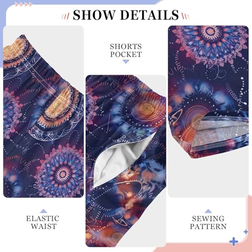 Pajama Pants Lounge Sleep PJ Bottoms Sleepwear Elastic Waist Drawstring S Starry Sky Mandala Tie Dye4