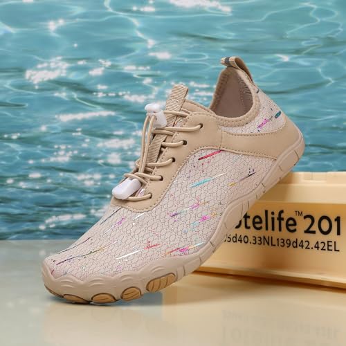 Image of Hiking Barefoot Shoes for Women Men Breathable & Non-Slip Athletic Barefoot Wide Toe Water Shoes Lightweight Perfect for Walking,Running,and Swimming
