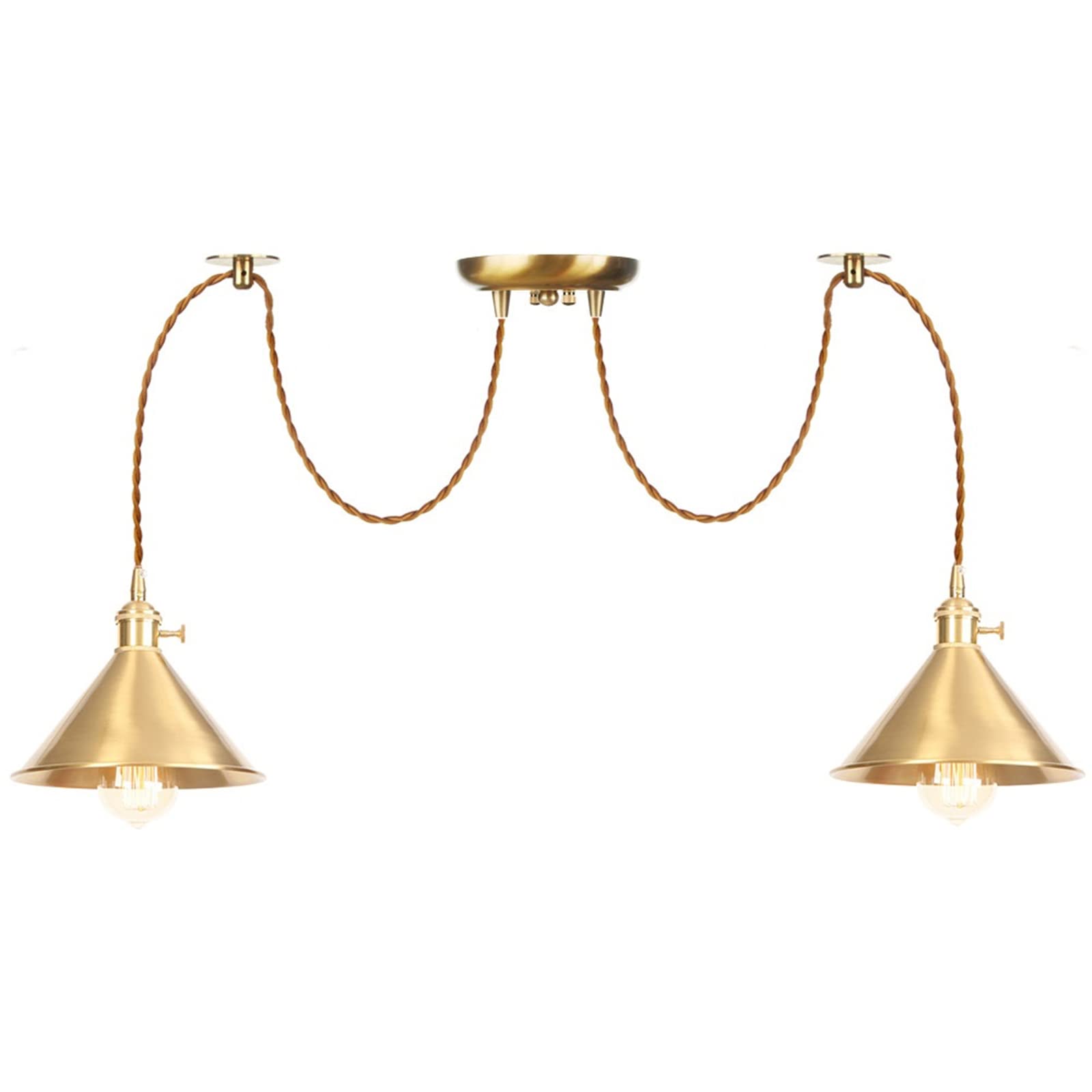 Lampe araignée de plafond à hauteur réglable avec interrupteur - 8