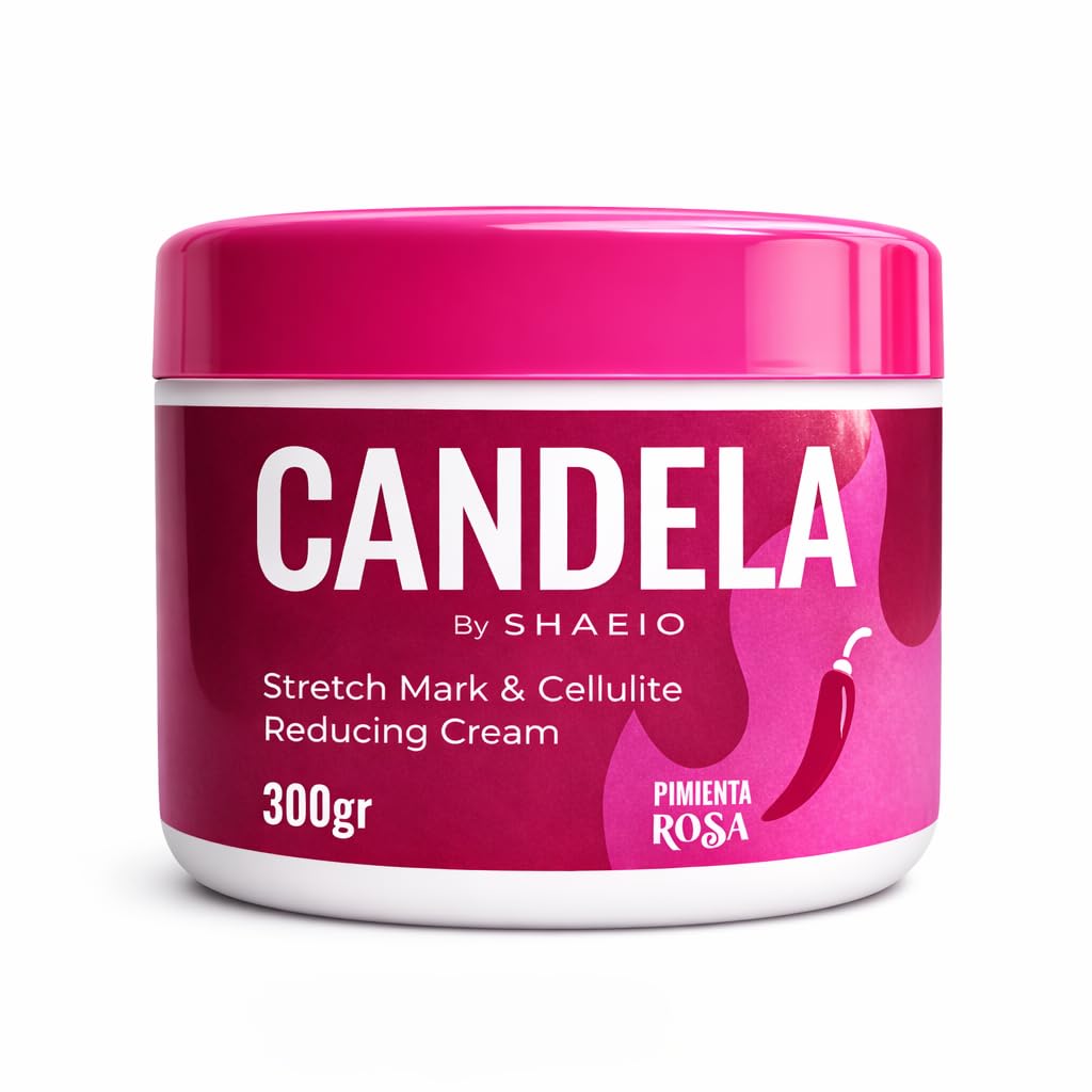 CANDELA Crema Reductora de Abdomen y Cintura | Cellulite Cream | Crema para Estrias | Celulitis | Butt Cream | Cellulite Remover for Legs | Pimienta Rosa | 3OO Grs
