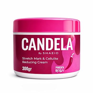 CANDELA Crema Reductora de Abdomen y Cintura | Cellulite Cream | Crema para Estrias | Celulitis | Cellulite Remover for Legs | Pimienta Rosa | 3OO Grs