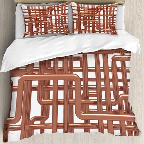 Housse de couette 200x228cm microfibres de haute qualité avec 2 couvercles d'oreiller design - 4
