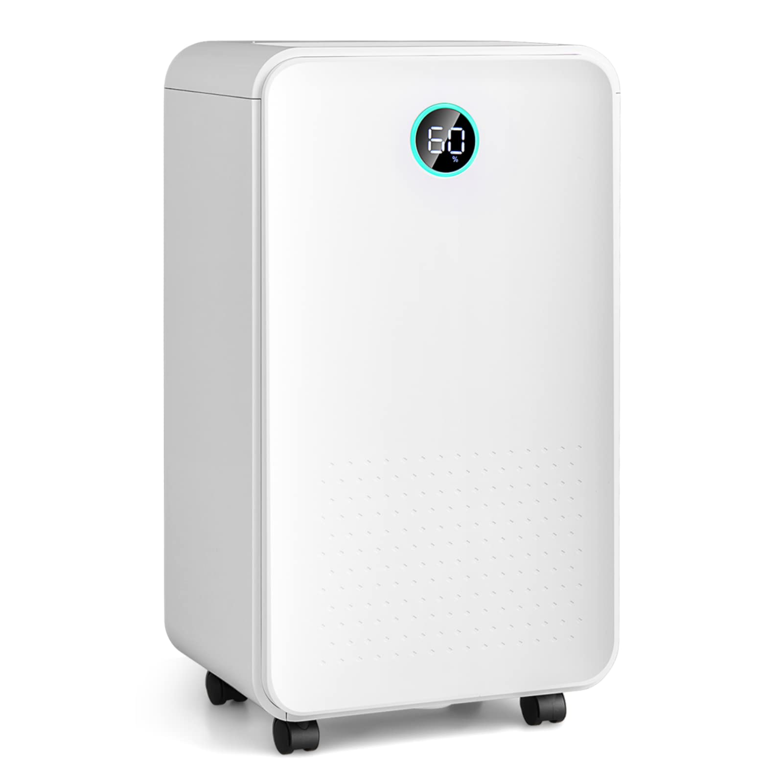 TANGZON 12L/Day Dehumidifier, 3 Modes Low Noise Dehumidifiers with Digital Humidity Display, Continuous Drainage, Laundry Drying, Sleep Mode, Child Lock & Timer, for Damp Mould Condensation(24H Timer)