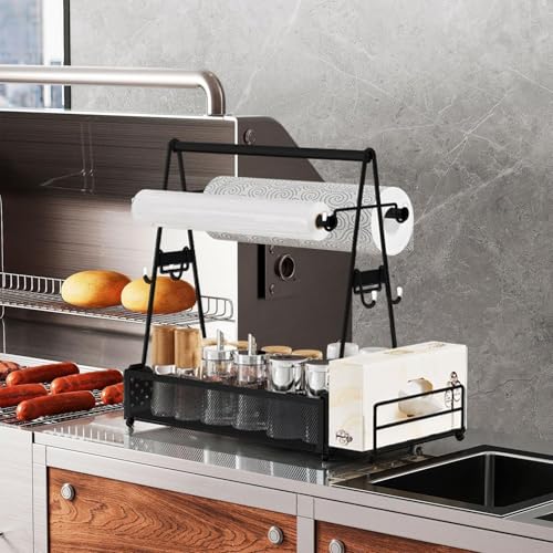 Barbecue portatile per spezie, carrello multifunzione per cucinare e preparare il barbecue all'aperto