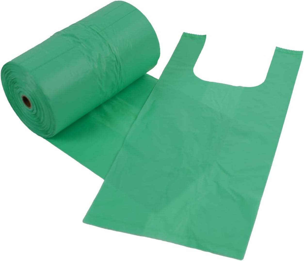 ZERO WASTE USA - Extra Durable Tie-Handle Pet Waste Bags - 2,400 of 7" x 15" w/ 5" side gusset Dog Poop Bags - fits any jumbo Poopy roll dispenser - Case of 8 Rolls with 300 Leak-Proof bags per roll