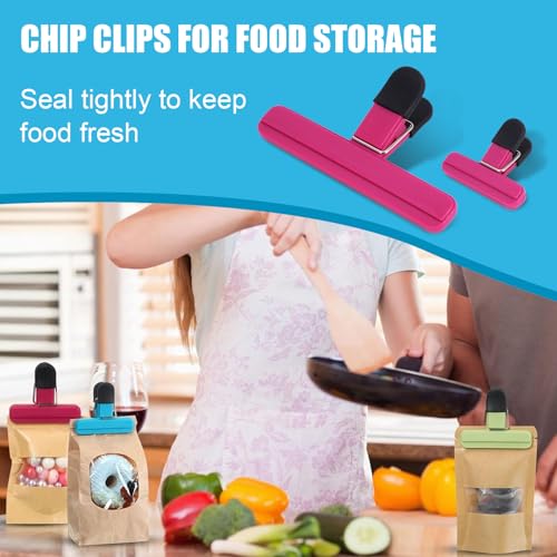 Image of 10 Pack Chip Clips Bag Clips Food Clips, Snack Clips Bag Clips for Chips and Other Food Bags, Kitchen Clips for Food Storage(5 x L, 5 x S)