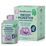GooBusters Stain Remover Wipes – 25 Pack – Fast & Effective Cleaner for Clothes, Fabrics, Upholstery, Carpets & On-the-Go Messes – Baby Essentials – Cleaning Grease, Coffee, Juice & Food Stains