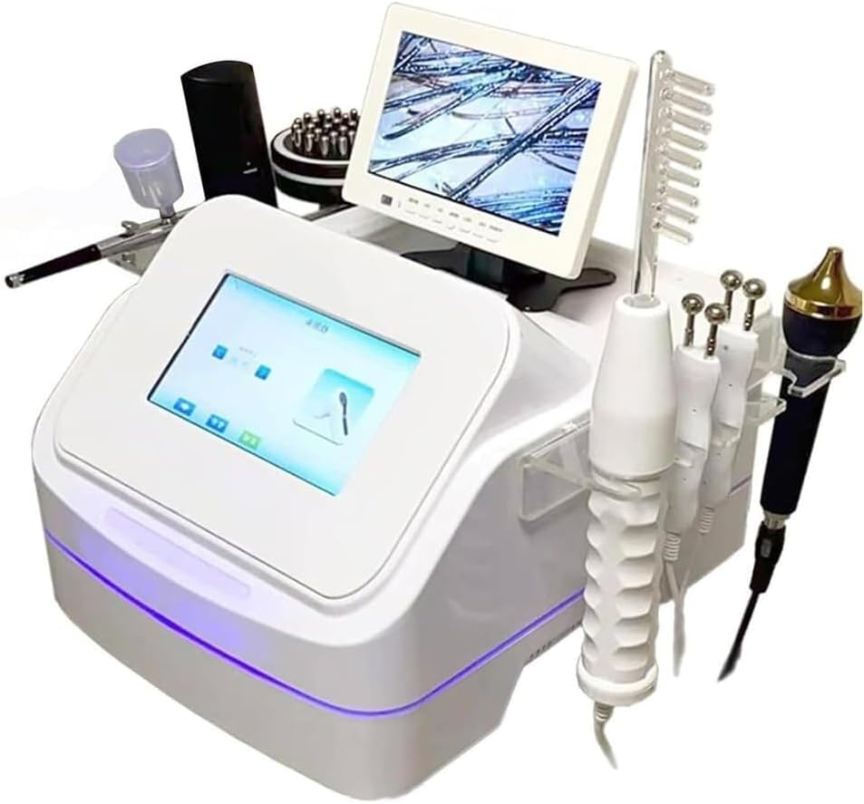 Scalp Hair Follicle Detector Skin Diagnosis Hair Analyzer with 7 Handles, Digital Skin and Hair Analyzer Machine for Salon Spa