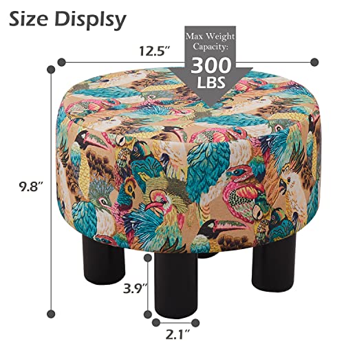 Cpintltrlinenottomanroundfootreststoolupholsteredstepstoolottomanssofastool4woodlegswithantislippadsmodernaccenthomedecorsuitableforlivingroombedroomentrywaypeacock Urban Country Home Decor Cpintltr linen ottoman round footrest stool upholstered step stool ottomans sofa stool 4 wood legs with anti slip pads modern accent home decor suitable for living room bedroom entryway peacock urban country home decor