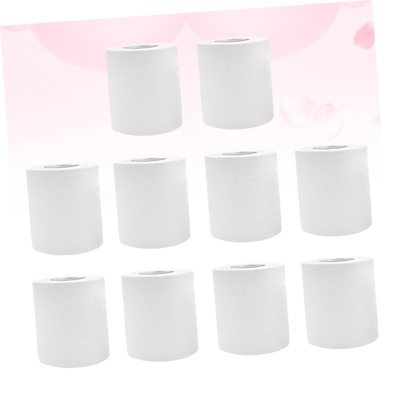 Papier Toilette 4 Couches 10 Rouleaux 100g, Petit Rouleau Pâte de Bois